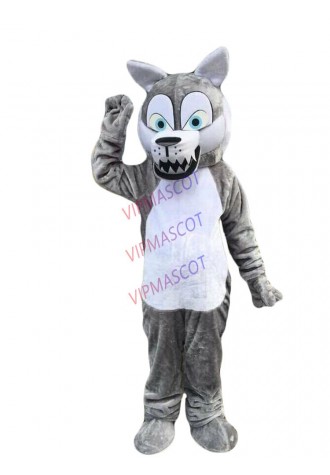 Grey Wolf Mascot Costumes For Adults Halloween Outfit Fancy Dress Suit Gift