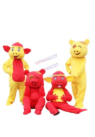 Pig Mascot Costume Cosplay Party Game Dress Outfit Advertising Halloween Adult