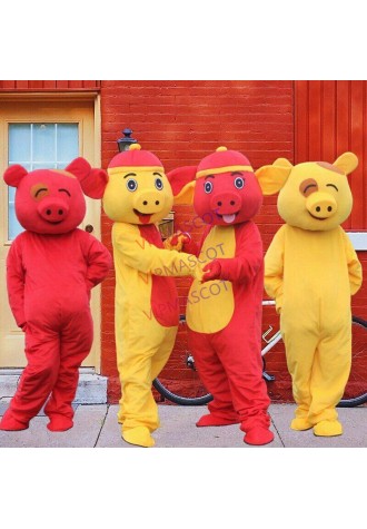 Pig Mascot Costume Cosplay Party Game Dress Outfit Advertising Halloween Adult