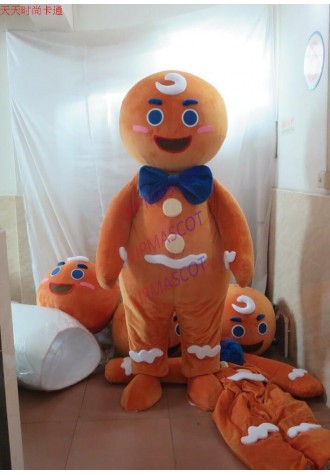 New Christmas Gingerbread Man Mascot Carton Christmas Mascot Costumes Party