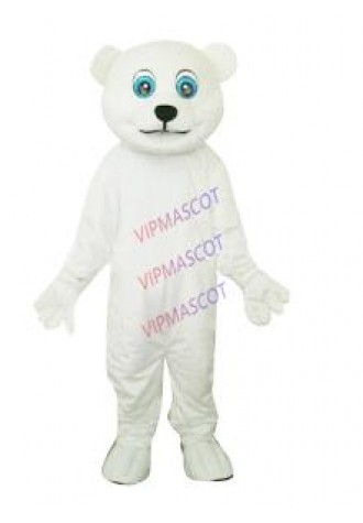 Halloween White Teddy Bear Mascot Costume Cosplay Party Fancy Dress Adults Suit