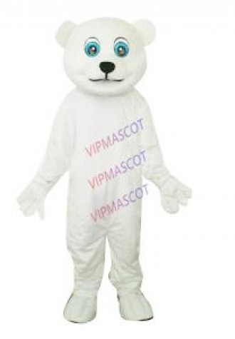 Halloween White Teddy Bear Mascot Costume Cosplay Party Fancy Dress Adults Suit