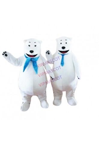Halloween Polar Bear Mascot Costume Cosplay Party Clothing Carnival Adults