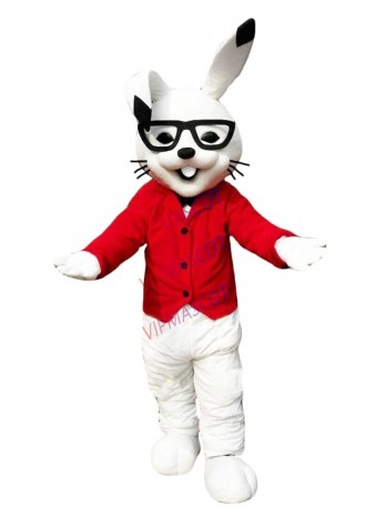 Rabbit Mascot Costume Suit Cosplay Cartoon Party Fancy Dress Outfit Advertising