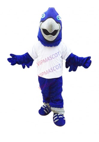 Halloween Blue Falcon Mascot Costume Eagle Hawk  Fancy Dress Cartoon Carnival