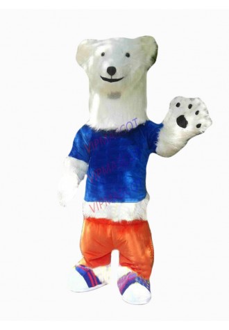 Polar Bear Mascot Costume Suit Cosplay Party Game Dress Outfit Halloween Adult