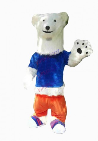 Polar Bear Mascot Costume Suit Cosplay Party Game Dress Outfit Halloween Adult