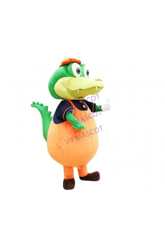 Crocodile Mascot Costume Cartoon Animal Cosplay Fancy Dress Parade Adults Outfit