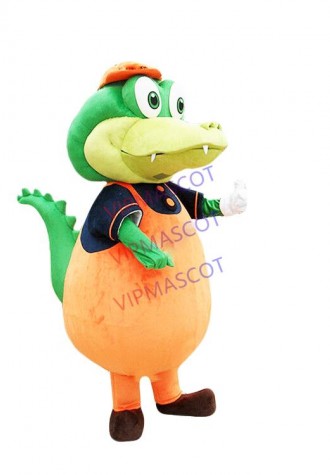 Crocodile Mascot Costume Cartoon Animal Cosplay Fancy Dress Parade Adults Outfit
