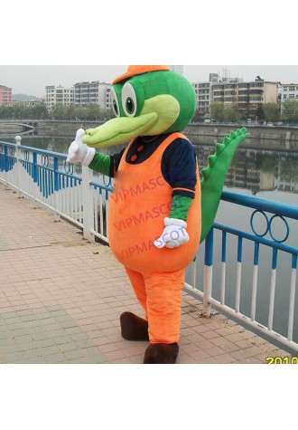 Crocodile Mascot Costume Cartoon Animal Cosplay Fancy Dress Parade Adults Outfit
