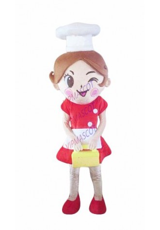 Halloween Cook Girl Mascot Costume Cosplay Party Dress Clothing Carnival  Adults