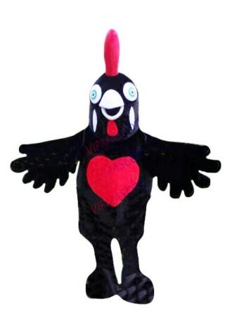 Black Cock Mascot Costume Suit Cosplay Party Game Dress Outfit Halloween Adult