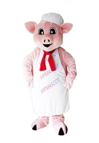 Halloween Pink Pig Mama Chef Mascot Costume Dress Cosplay Mascotte Theme Adult