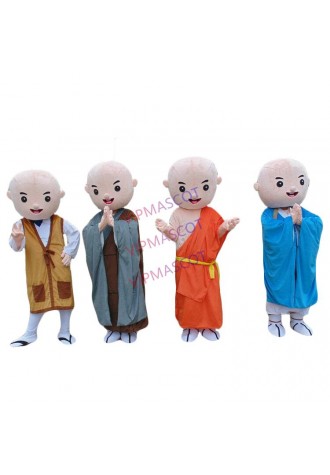 Childish Buddhist Monk Mascot Costume Round Head Halloween Cosplay Party Costume