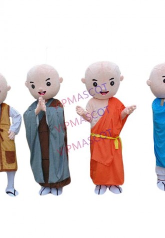 Childish Buddhist Monk Mascot Costume Round Head Halloween Cosplay Party Costume