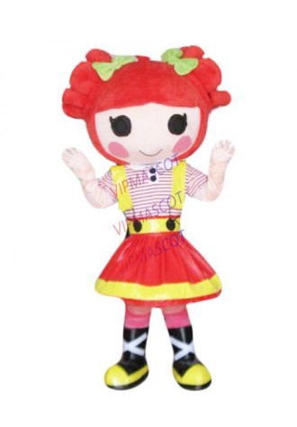 Professional Red Girl Mascot Costume For Festival Party Any For Halloween Party