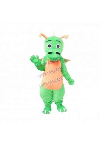 Green Dragon Mascot Costumes Cartoon Mascot Costume For Halloween Carnival Party