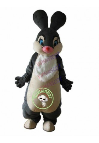 High Quality Black Easter Bunny Mascot Costume Adult Cartoon Character Cute Hare
