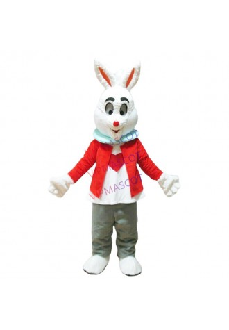 Halloween Rabbit Red Cartoon Mascot Costume Cosplay Party Dress Clothing Adults