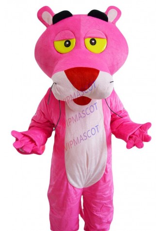 Pink Leopard Mascot Costume Cute Parade Halloween Party Cartoon Outfit Chirstmas