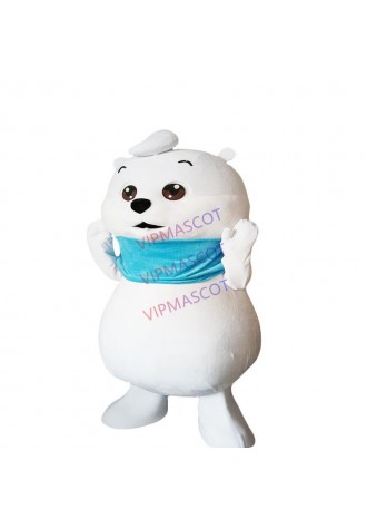  High Quality White Bear Mascot Costume Custom Carnival Fancy Dress Party Outfit