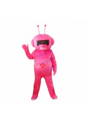 Advertising TH Robot Mascot Costume Unisex Suit Dress Adult Pink Astronaut Party