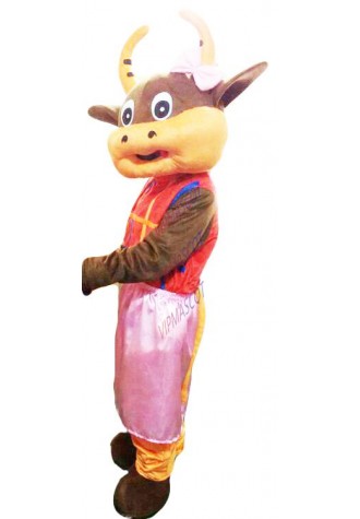 Bull Mascot Costume Caw Cosplay Party Fancy Dress Outfit Advertising Adults Suit