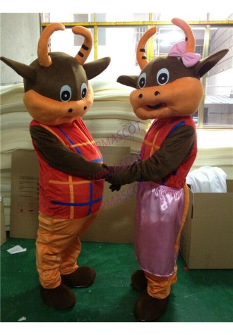 Bull Mascot Costume Caw Cosplay Party Fancy Dress Outfit Advertising Adults Suit