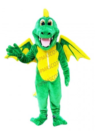 Green Dragon Mascot Costumes Cartoon Apparel Birthday Party Masquerade Christmas