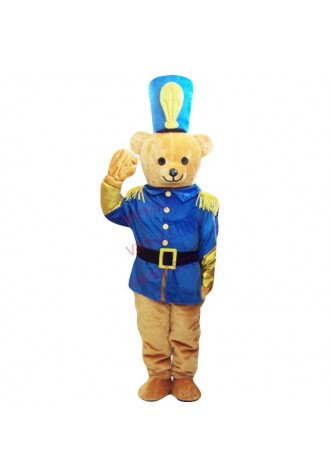 Military Uniform Bear Mascot Costume Outfit Panda Adult Cosplay Party Dress Suit