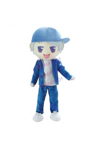 Halloween Blue Hat Boy Mascot Costume  Cosplay Party Clothing Carnival Adults