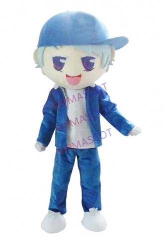 Halloween Blue Hat Boy Mascot Costume  Cosplay Party Clothing Carnival Adults