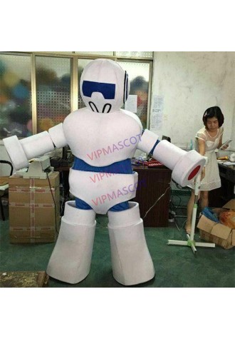 Robot Mascot Costume Cosplay Party Game Dress Outfit Advertising Halloween Adult