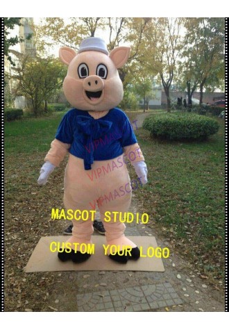 Pig Mascot Costume Cosplay Party Game Fancy Dress Outfit Advertising Adults Suit