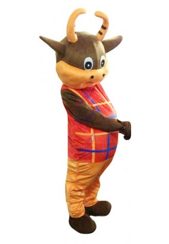 Bull Mascot Costume Cosplay Party Fancy Dress Outfit Advertising Adult Parade
