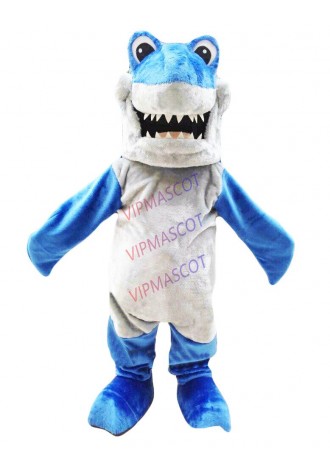 Halloween Blue Shark Mascot Costume Blue Fish Anime Cosplay Mascotte Dress Adult