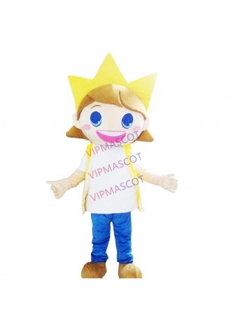 Halloween Yellow Lad Boy Mascot Costume Cosplay Party Clothing Carnival Adults
