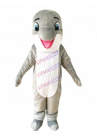 Professional Gray Dolphin Mascot Costume Party Outfit Game Fancy Dress Adult NEW