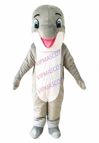 Professional Gray Dolphin Mascot Costume Party Outfit Game Fancy Dress Adult NEW