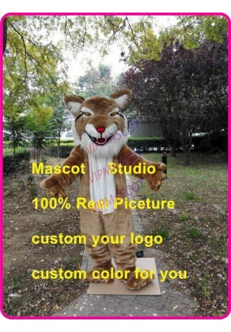 wildcat Mascot Costume Suit Cosplay Party Game Dress Outfit Halloween Adult New