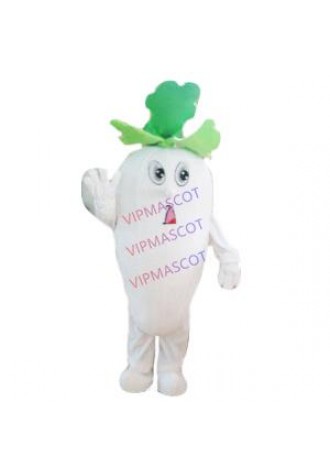 Carrots Parade Party White Radish Mascot Costume Vegetable Dress Adversting Suit