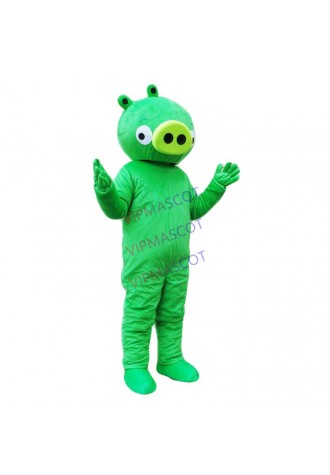 Green Pig Mascot Animal Cosplay Adult Outfit Costume Parade Party Unisex Perform