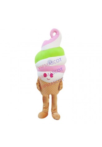 Ice Cream Mascot Adversting Costume Restaurant Dress Drink Parade Cosplay Outfit