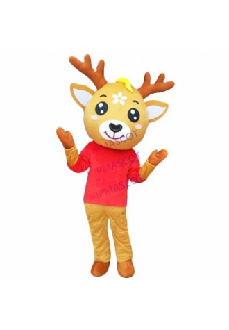 Deer Mascot Costume Cosplay Party Fancy Dress Outfit Advertising Adult T-shirt