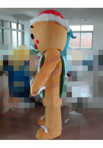 Oven Break Mascot Costume Boy Cartoon Gingerbread Man Outfit Cosplay Unisex Xmas