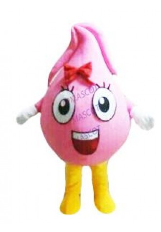 Pink Girl Water Droplets Mascot Costume Party Fancy Dress Halloween Adults Parad