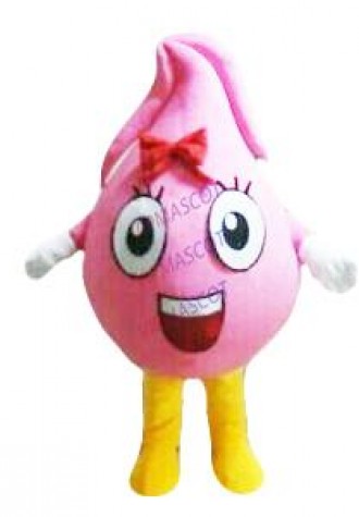 Pink Girl Water Droplets Mascot Costume Party Fancy Dress Halloween Adults Parad