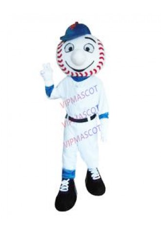 Baseball Ballplayer Mr Met Mascot Costume Animal Cosplay Adults Party Dress