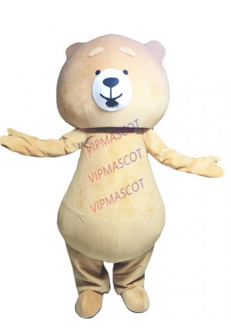 Funny Teddy Bear Adult Big Head Fancy Dress Mascot Costume Gift A+