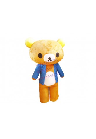Xmas Brown Bear Mascot Costume Rilakkuma Japan Dress Suit San-X Unisex Christmas